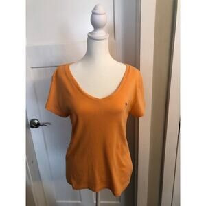 Women’s Tommy Hilfiger Size Large Peach V-Neck T-shirt